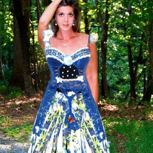 OOAK 2 piece fairy dress bohemian set, boho gypsy